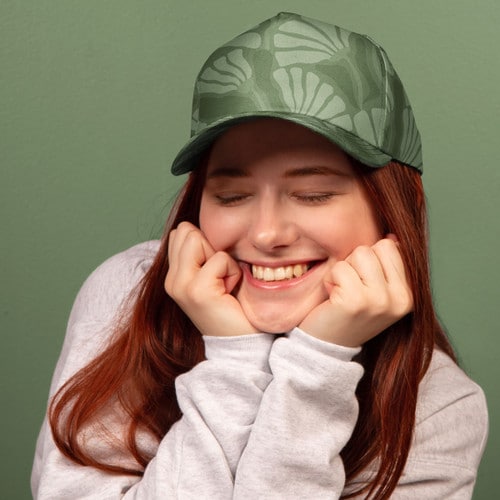5-PANEL HAT - CURVED BRIM - STRUCTURED - POLY TWILL 4CP 1