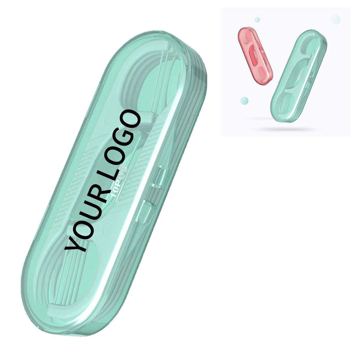 Plastic Flossers with Convenient Carrying Case 3