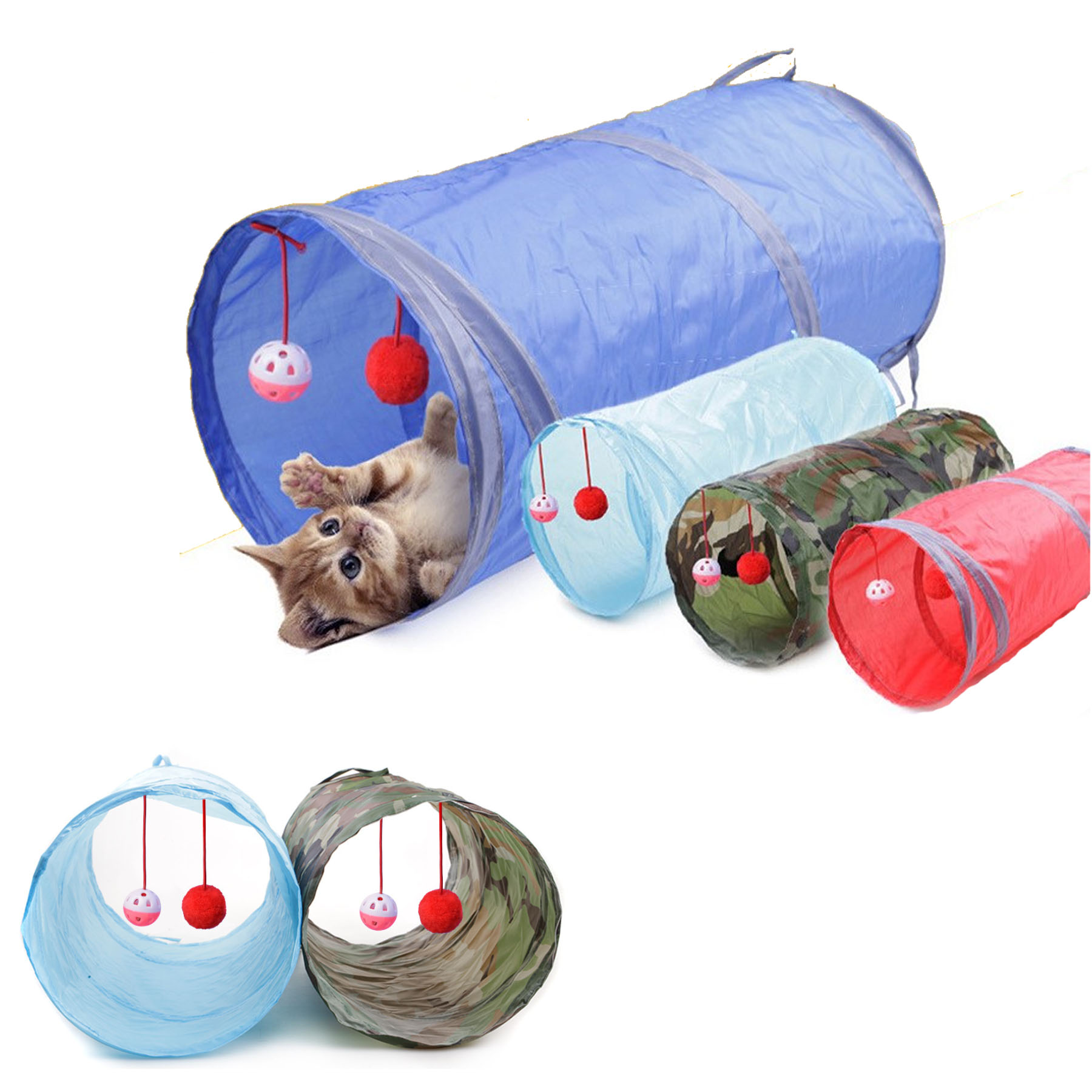 Cat Play Tunnel Funny Cat Long TunnelPet Play Toy 2