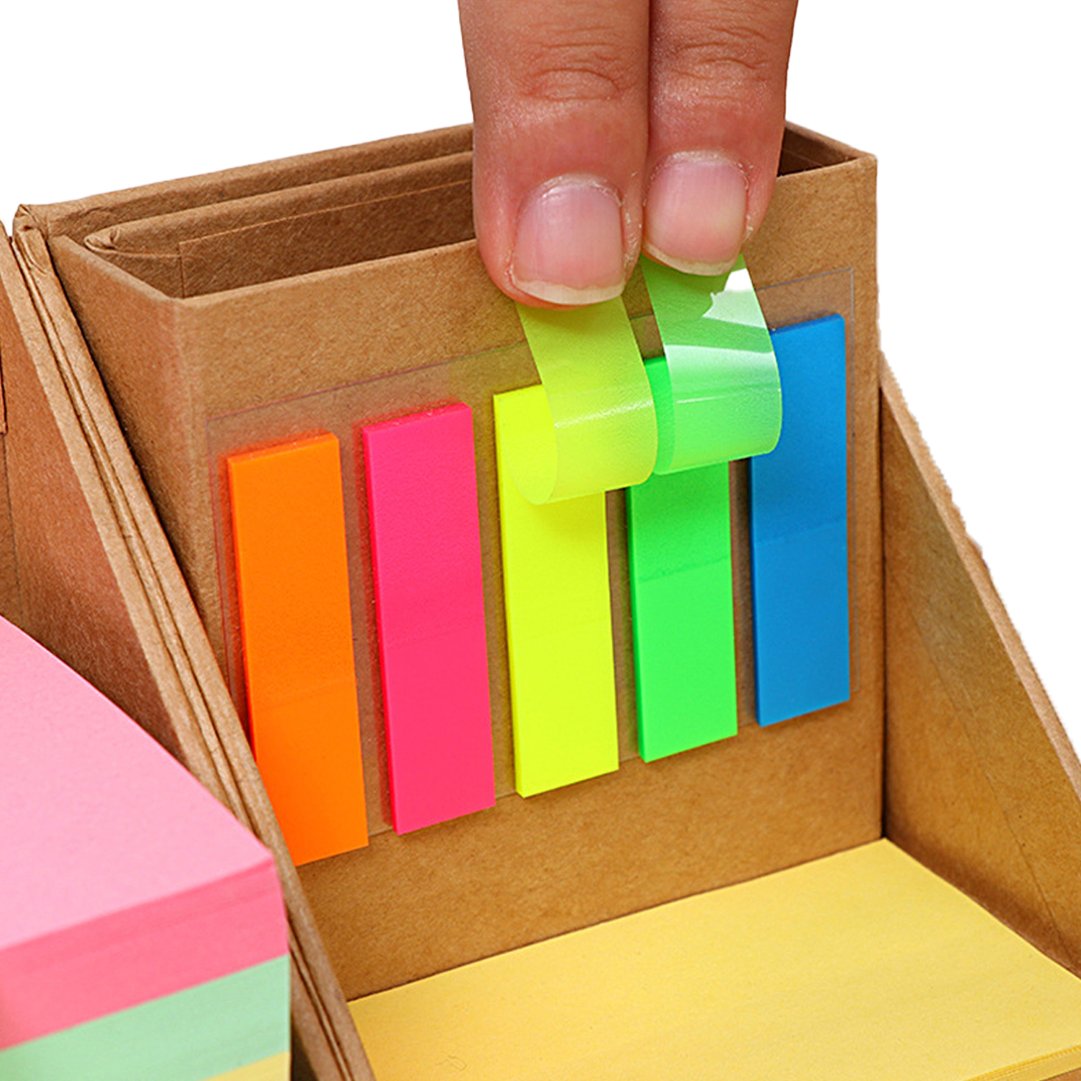 Multi-Function Memo Cube Box With Pen Holder 3