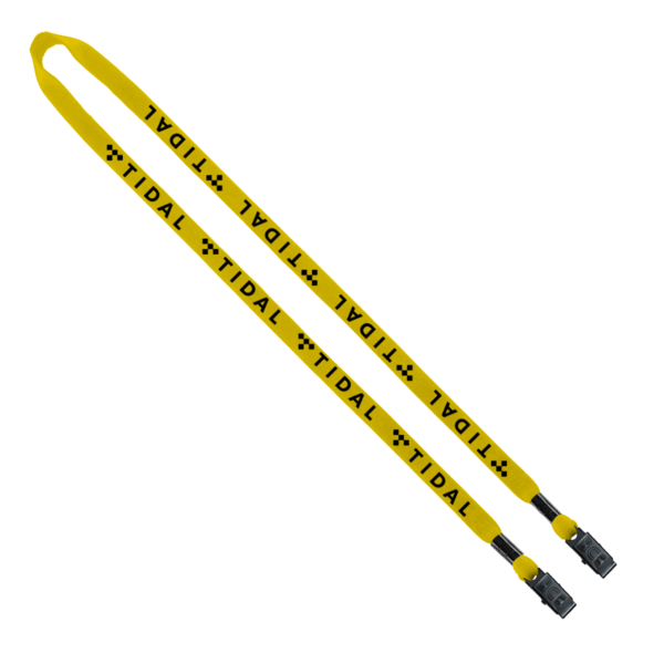 1/2" Cotton Double Bulldog Clip Lanyard 14