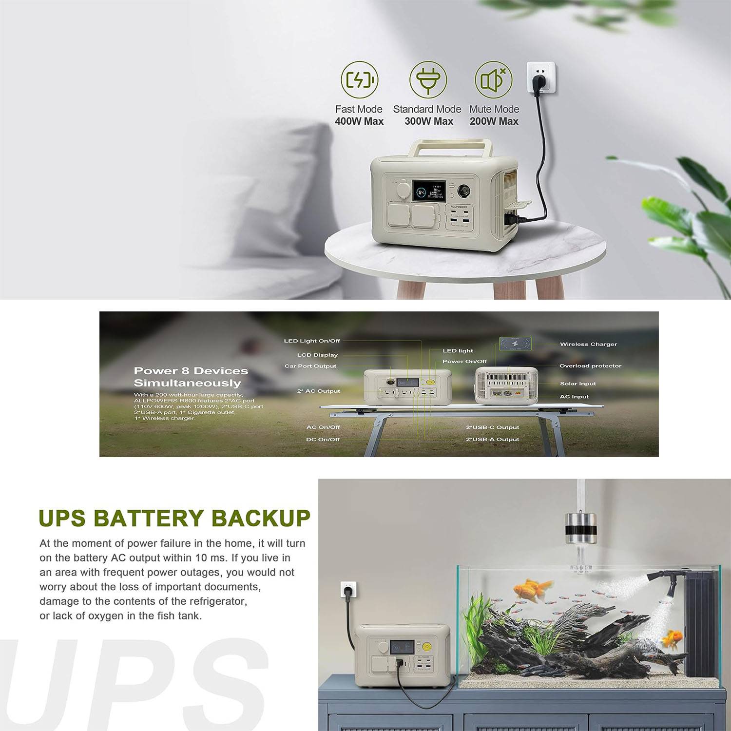 600W Vehicle UPS Emergency Mobile Power Station 6