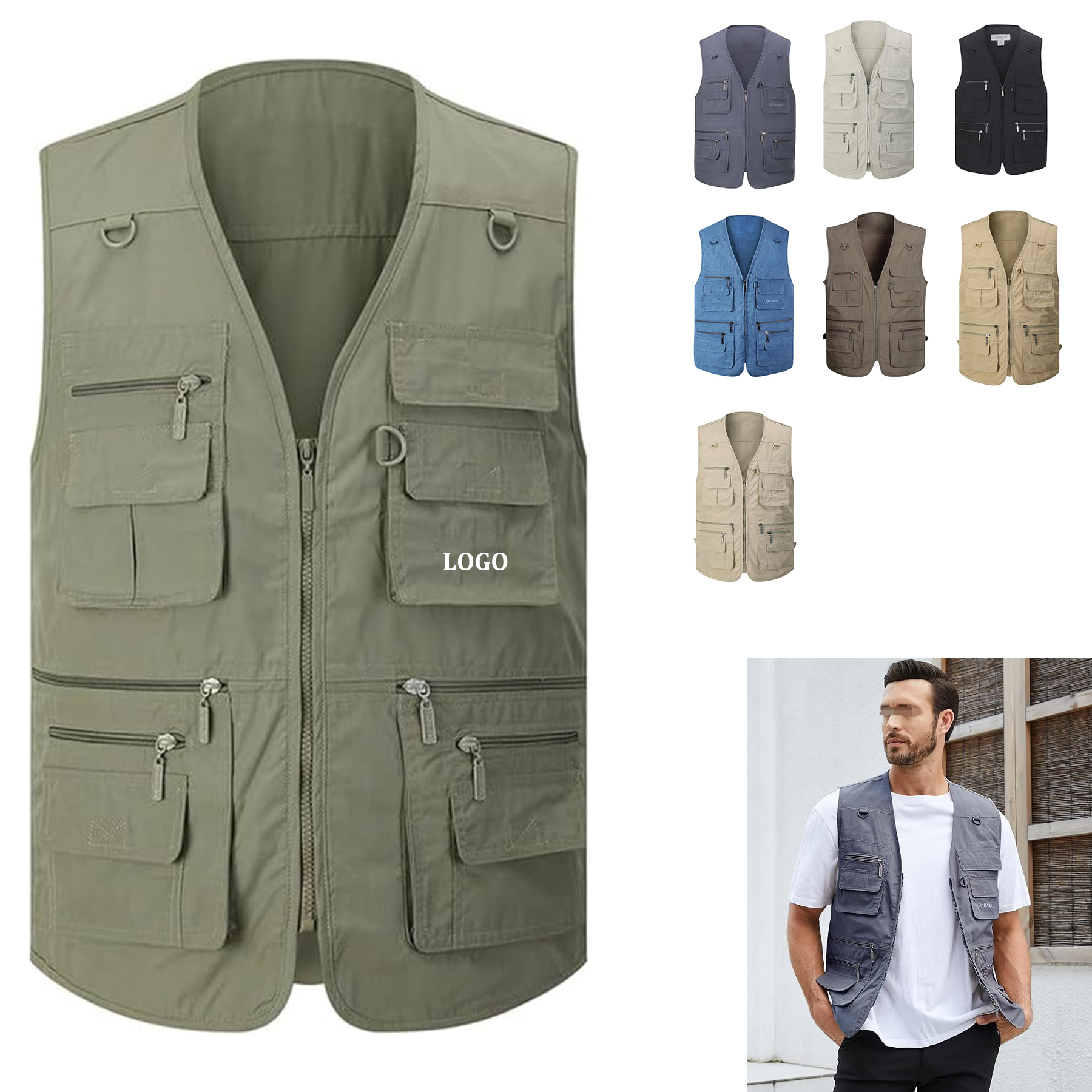 Multi Pocket Men's Outdoor Work Hunting Vest 4