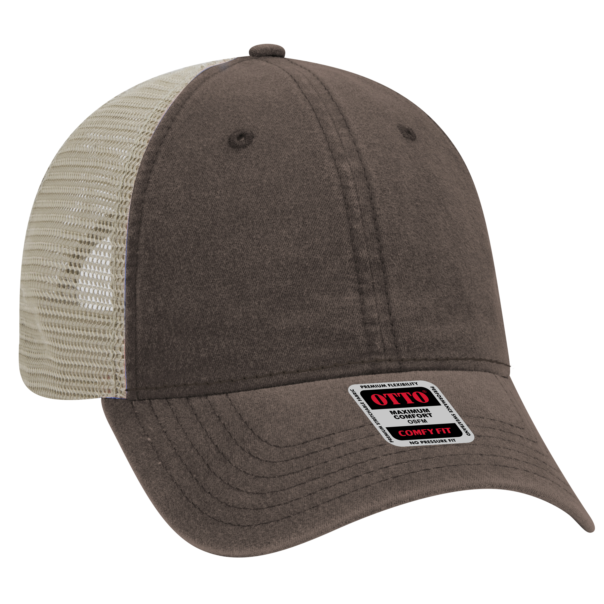OTTO CAP® OTTO COMFY FIT® 6 Panel Low Profile Mesh Back Trucker Hat 2