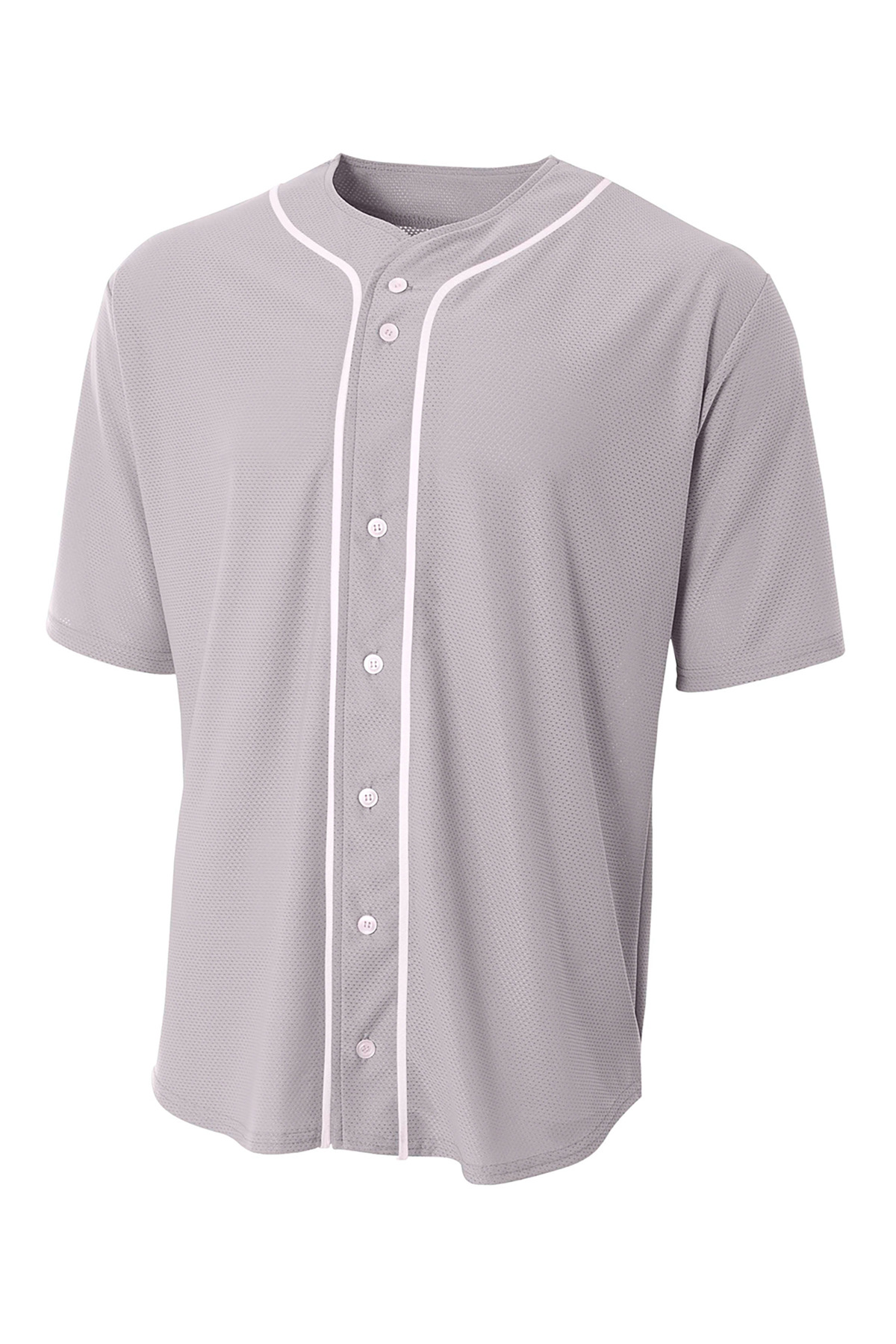 A4 Short Sleeve Full-Button Baseball Top A4N4184 2