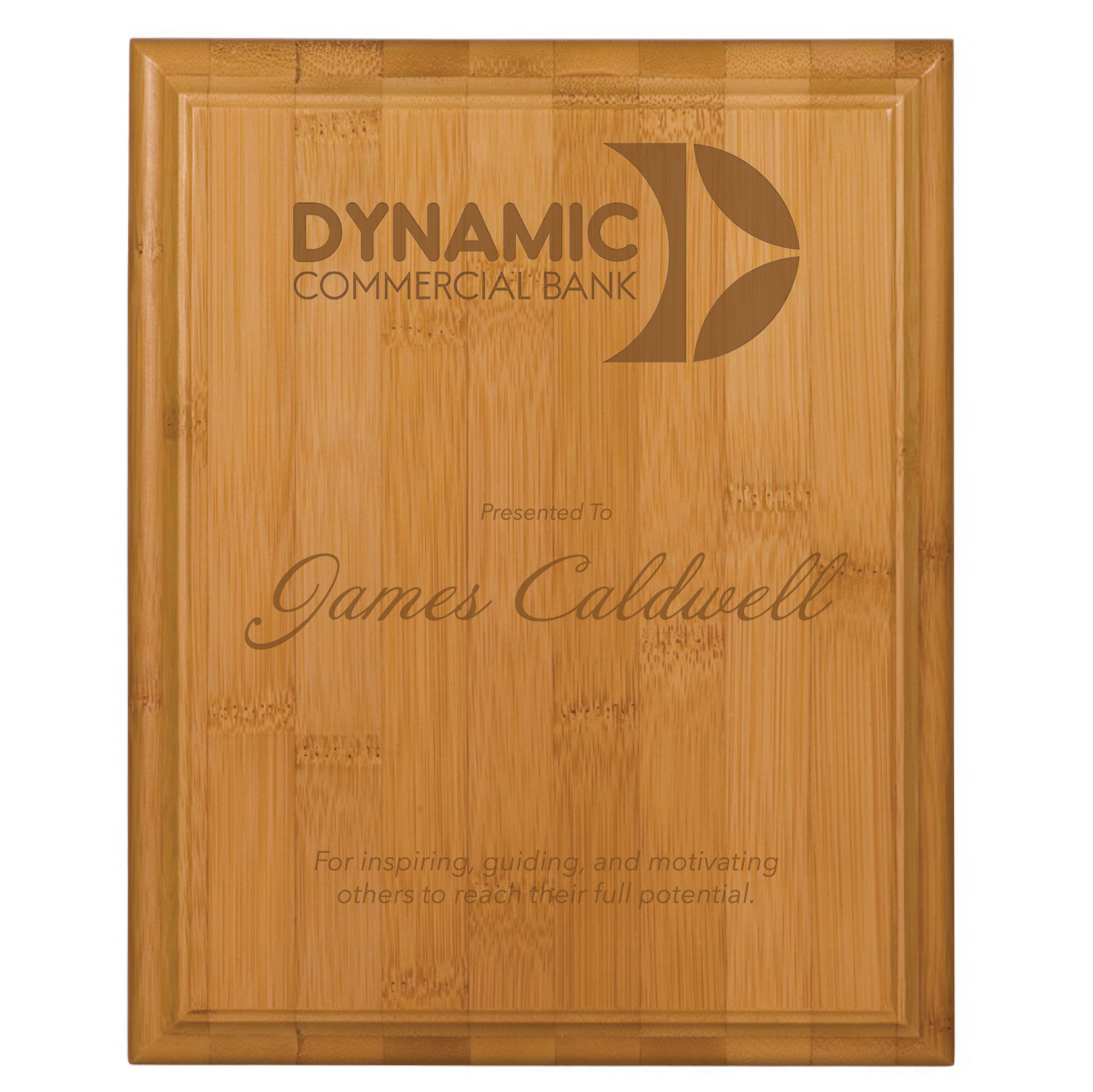 7" x 9" Bamboo Plaque 5