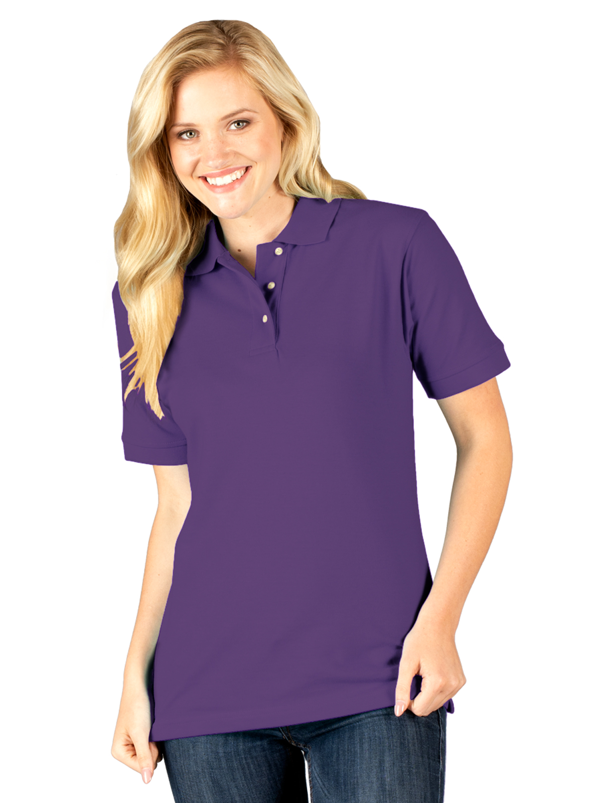 Blue Generation - Women's Pocketless Superblend Pique Polo 3