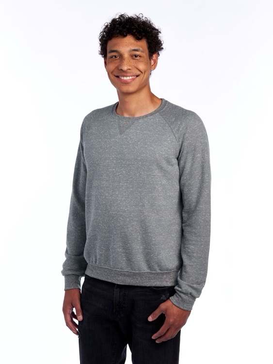 JERZEES Snow Heather Ring-Spun Unisex Raglan Crew 21