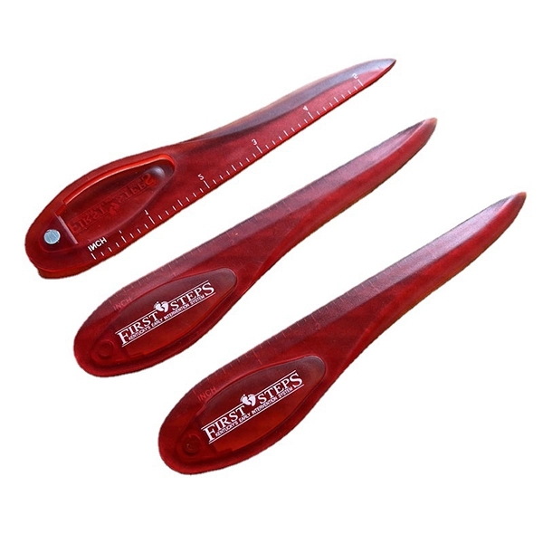 Plastic letter opener with bookmark and ruler 3