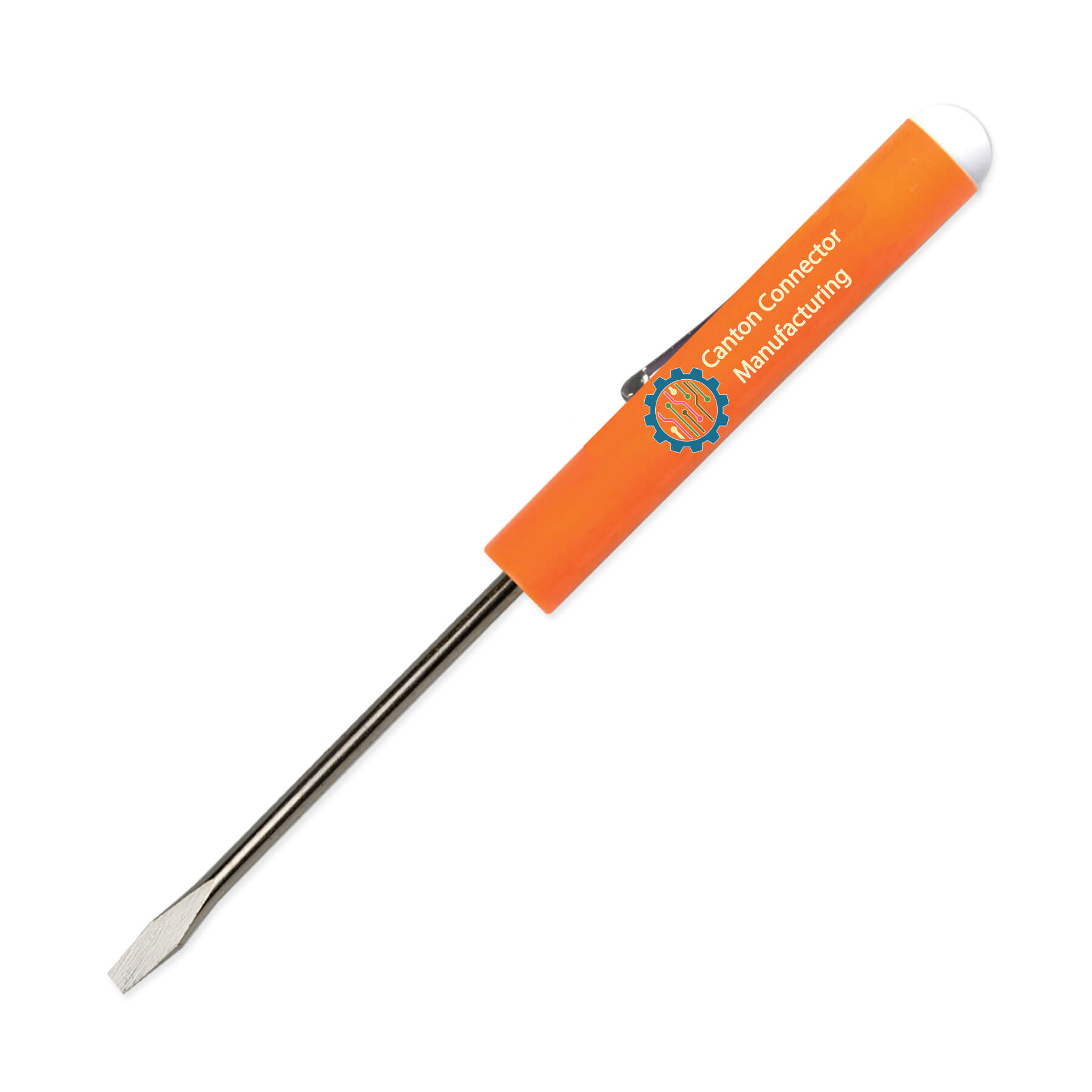 Pocket Screwdriver 1/8" Flat Tip Blade + Button Top 11