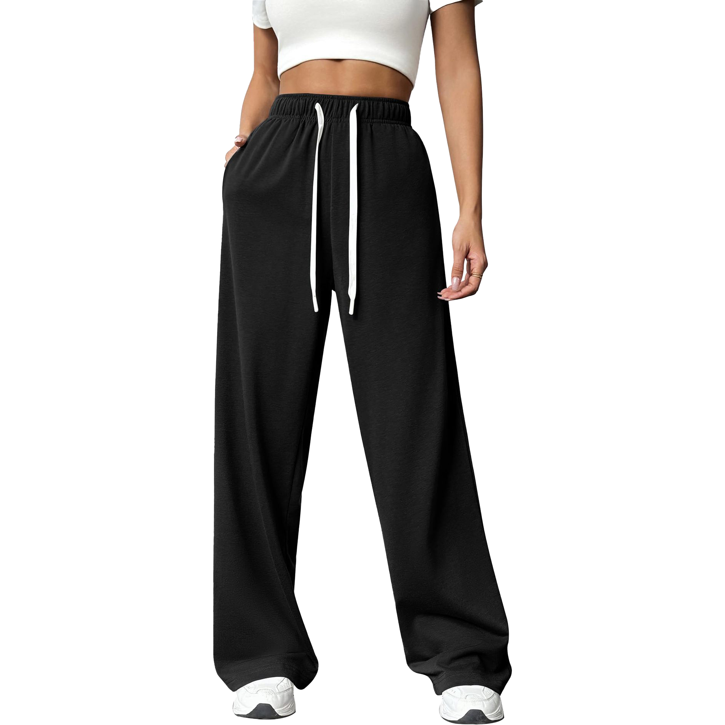Cotton Loose Straight Sports Pants 8
