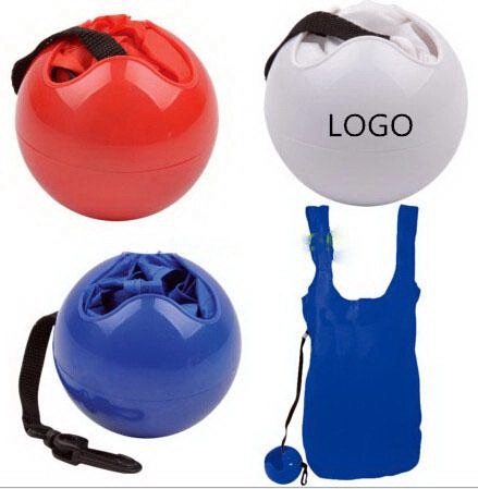 Bowling Shape Folded Shopping Tote Bag 1