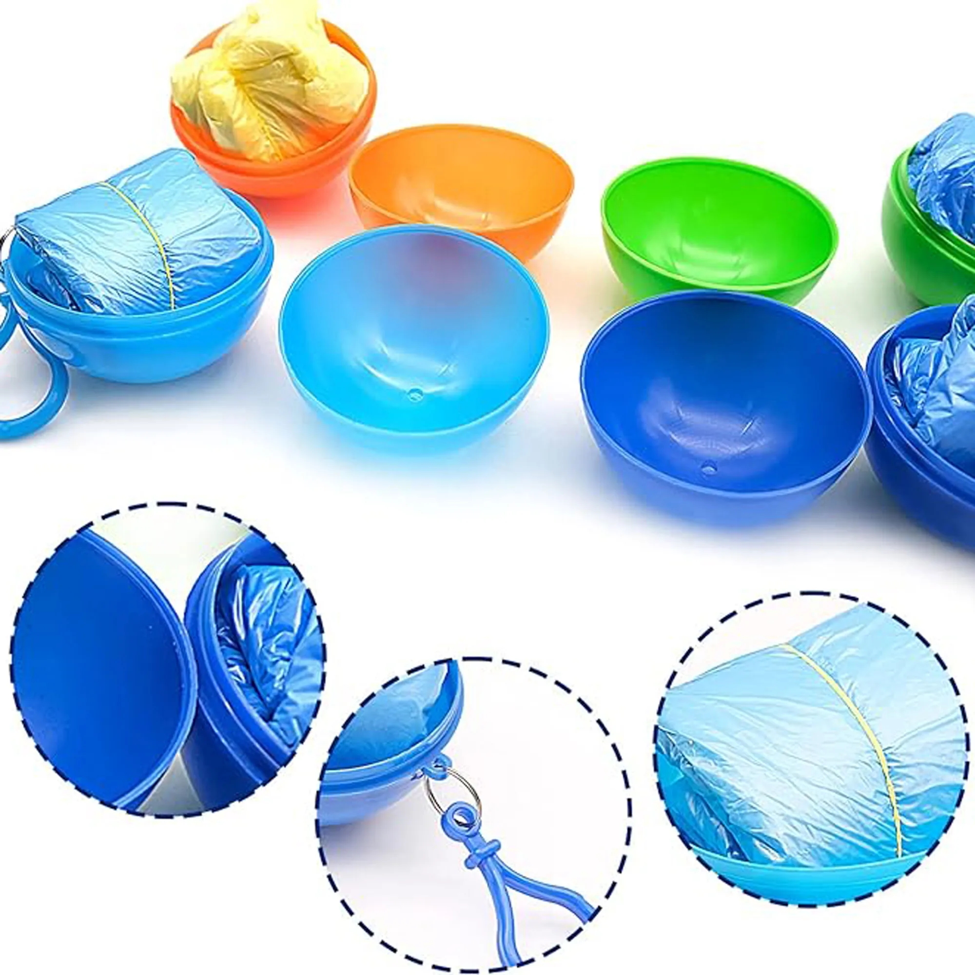 Portable Raincoat Keychain Ball 3