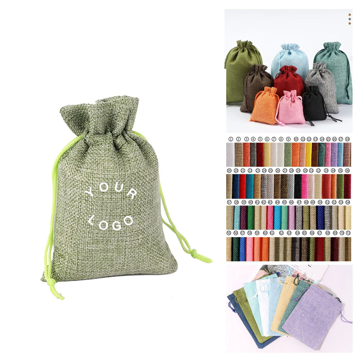 Burlap Jute Drawstring Bag for Gifts and Favors 22