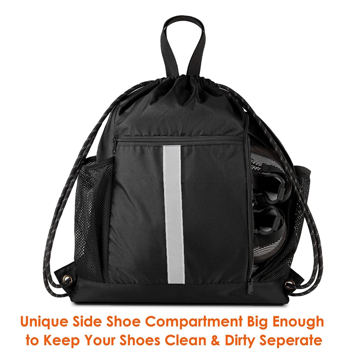 Drawstring Backpack Bag with String Sackpack 5