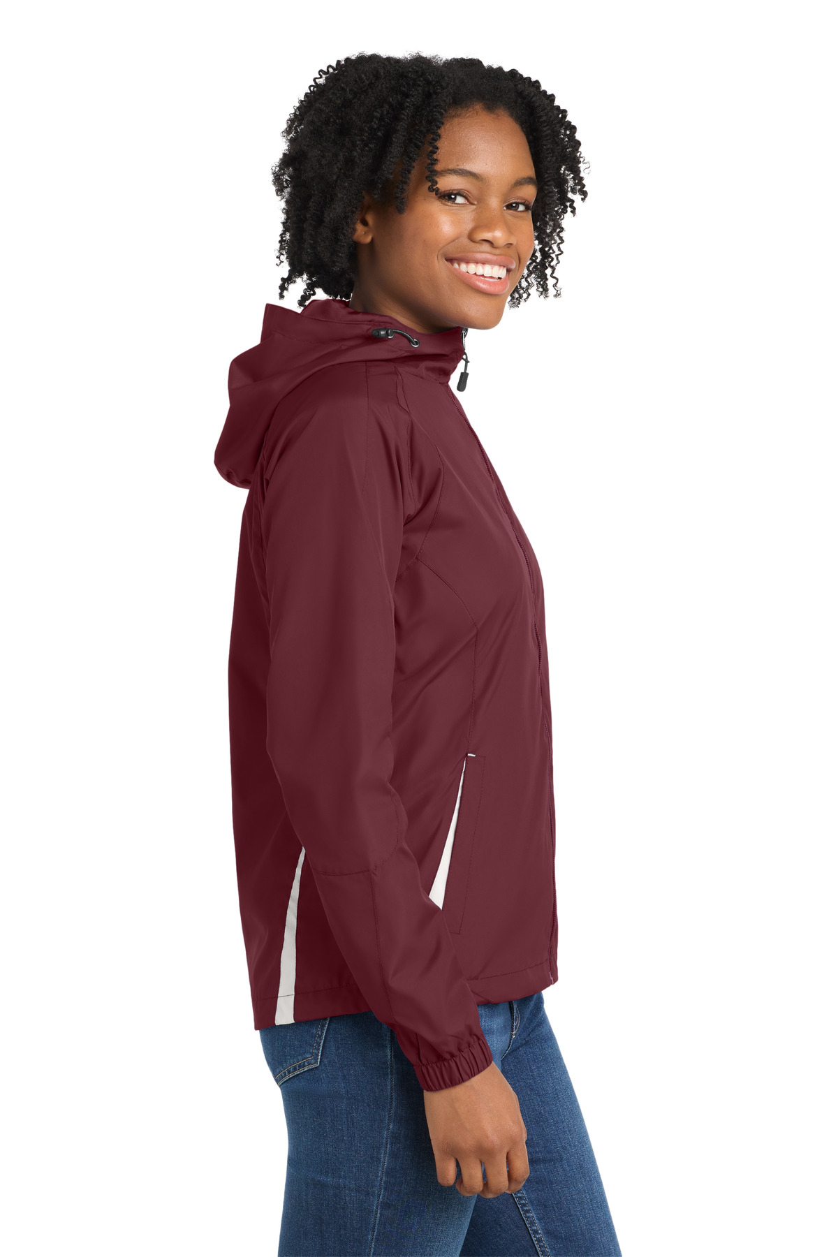 Sport-Tek Women's Colorblock Hooded Raglan Jacket. LST76 60