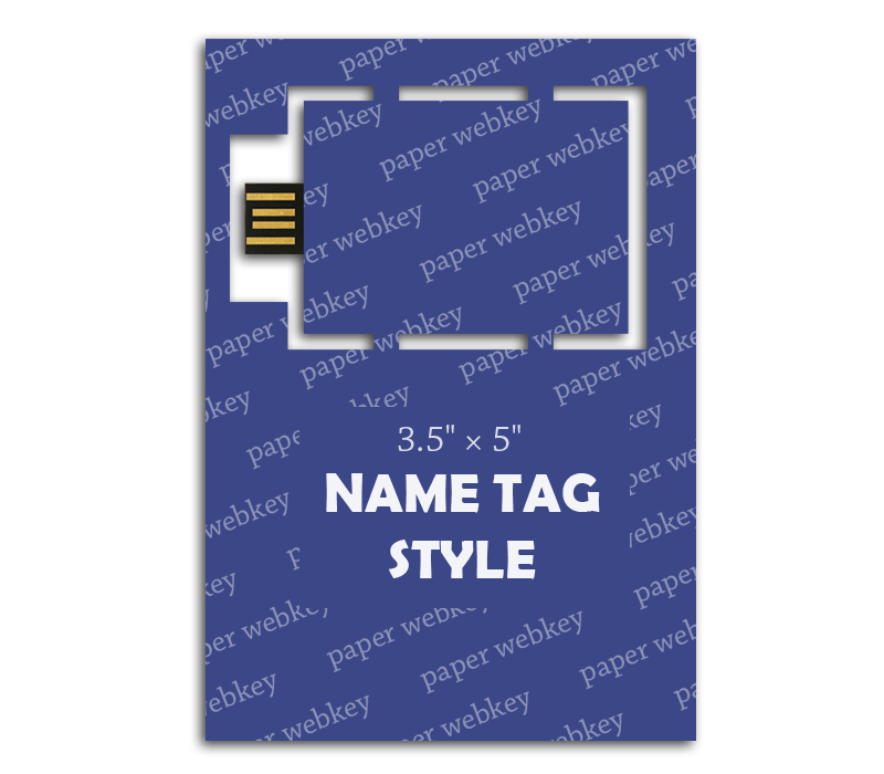 Name Tag 3.5" x 5" Paper Webkey 2