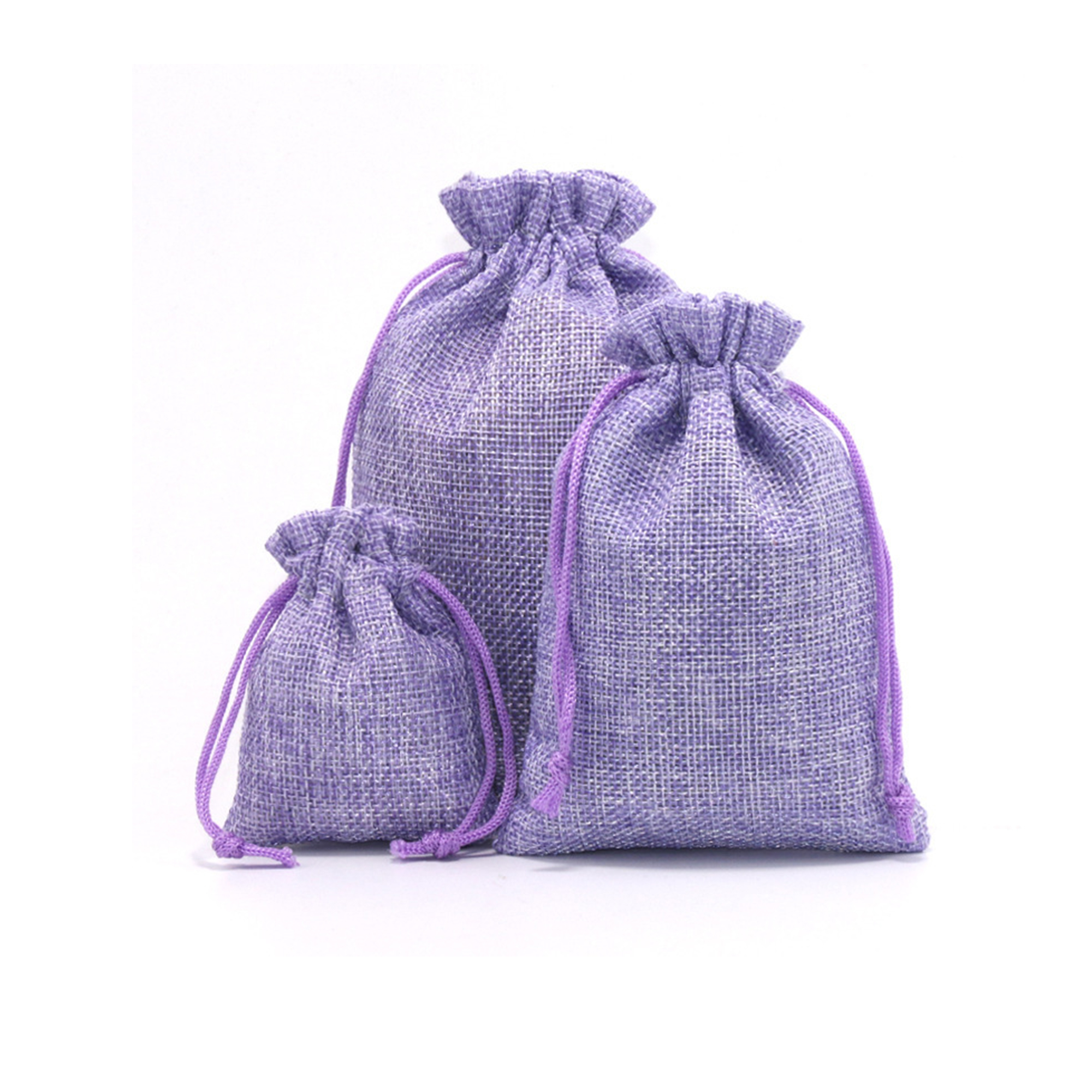 Nylon Linen Drawstring Jewelry Pouch 9