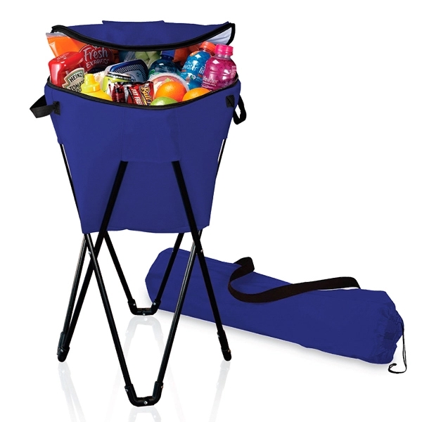 Insulated Beverage Cooler Tub W/ Stand, custom cooler bag with logo imprint 2