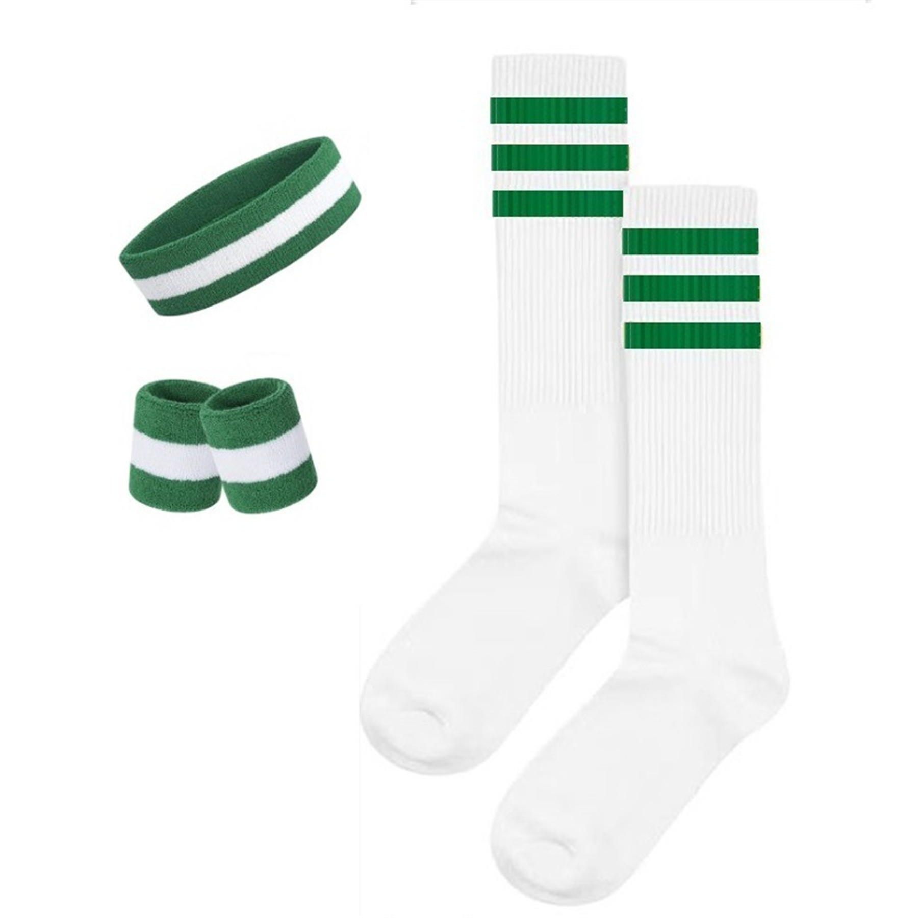 Striped Sweatband Socks Set 7