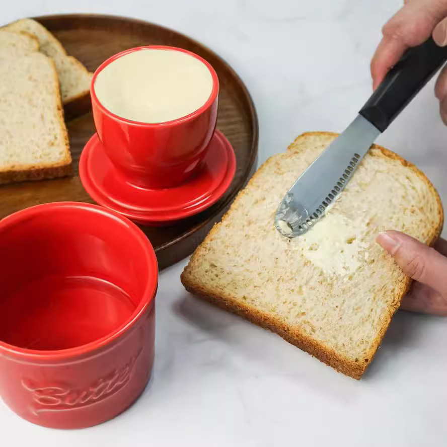 Serrated Blade Butter Spreader Knives with Holes 3
