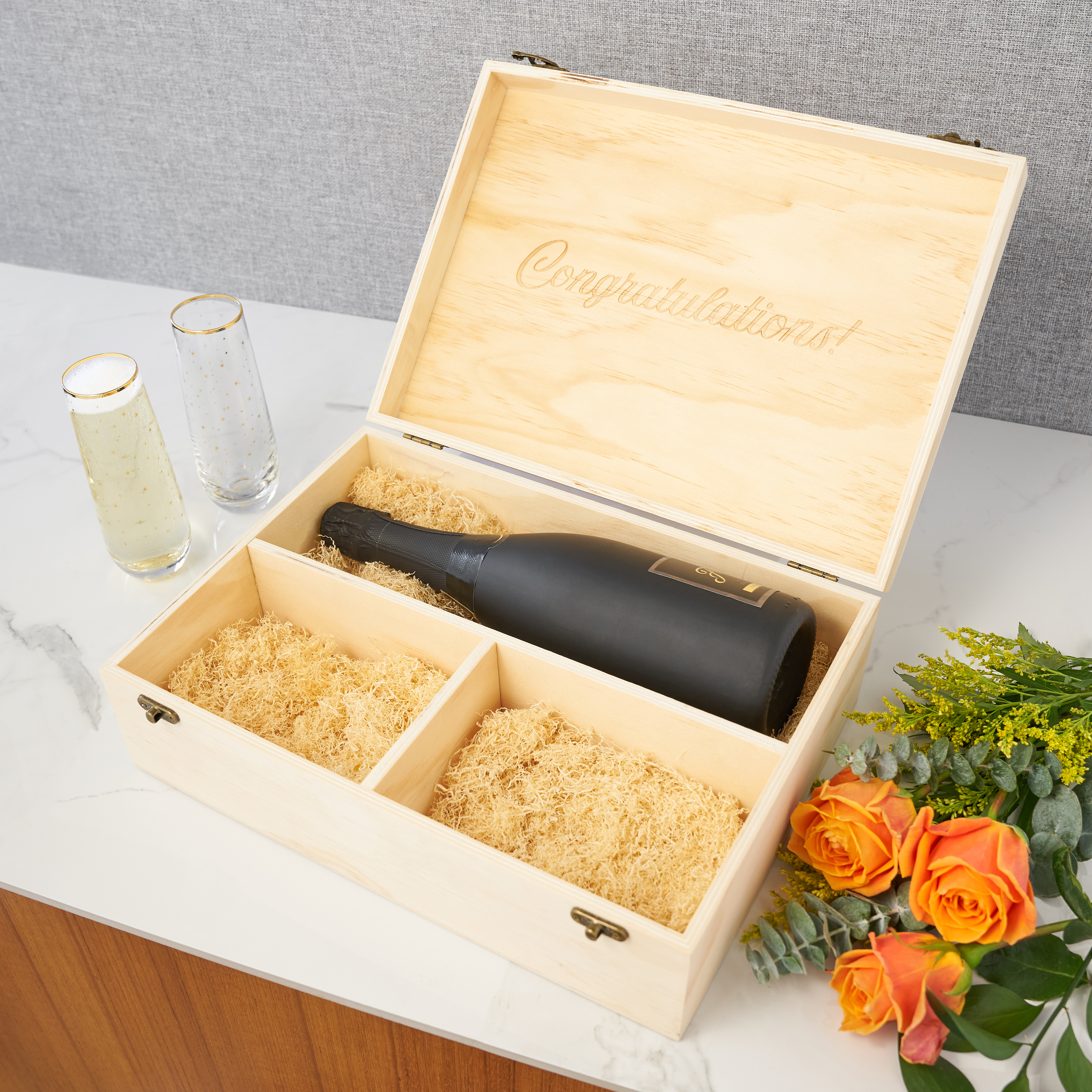 Twine Living® Celebrate Champagne Box and Flute Set 1