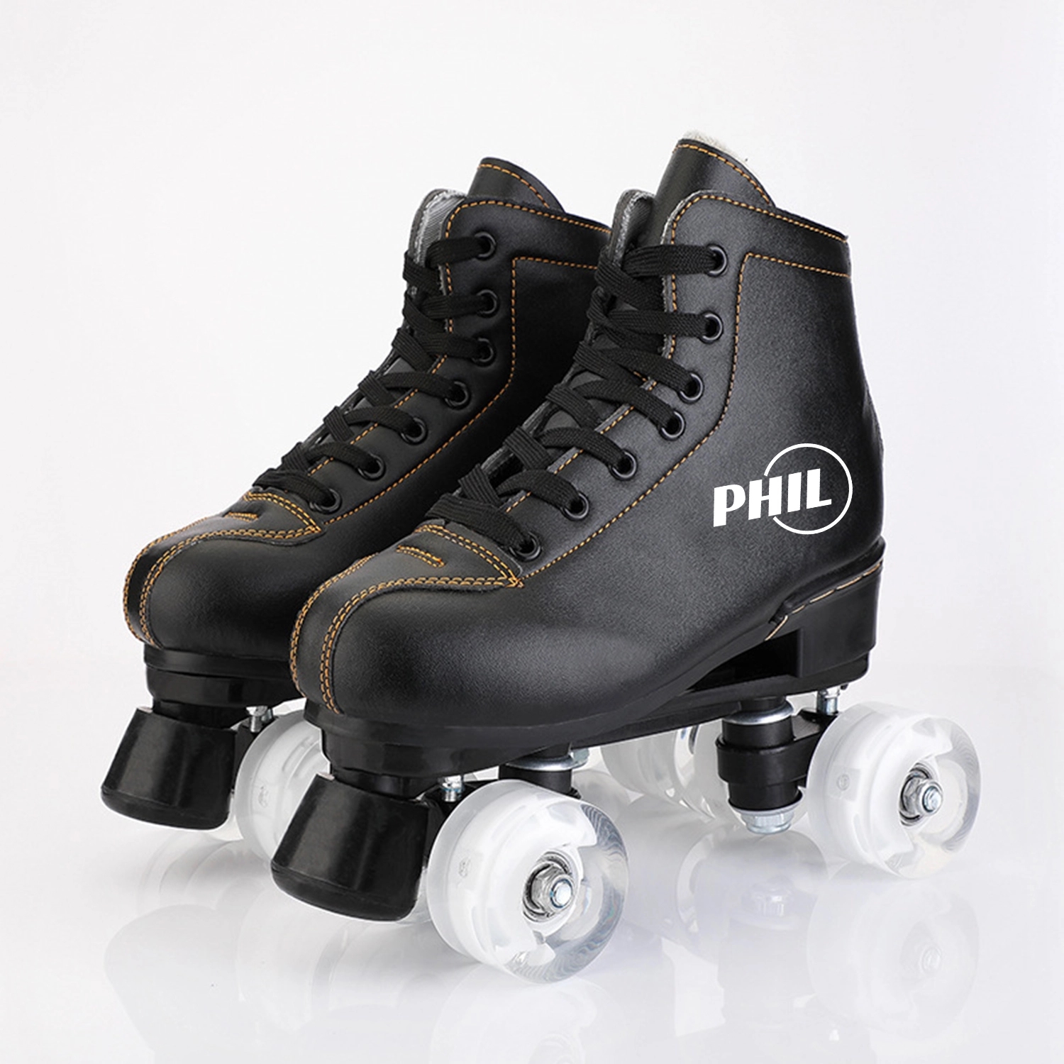 Retro Quad Design Roller Skates, custom sports ball with logo imprint 2