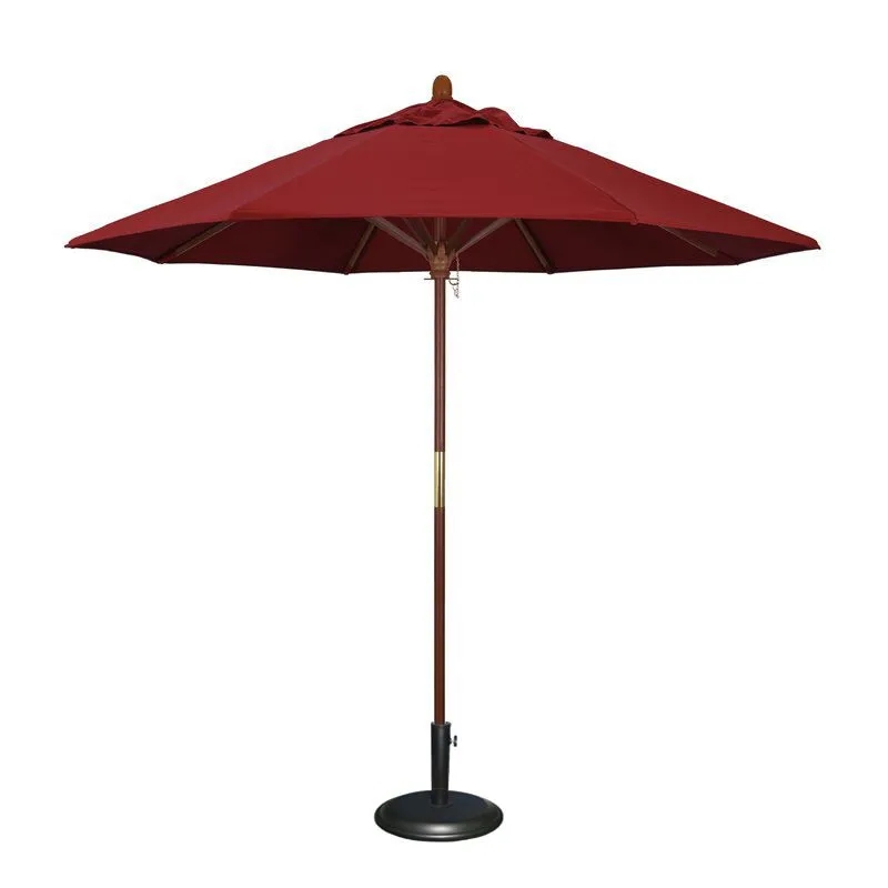 Commercial Market Umbrella-8'X8' 4 Panels Wood Pole 14