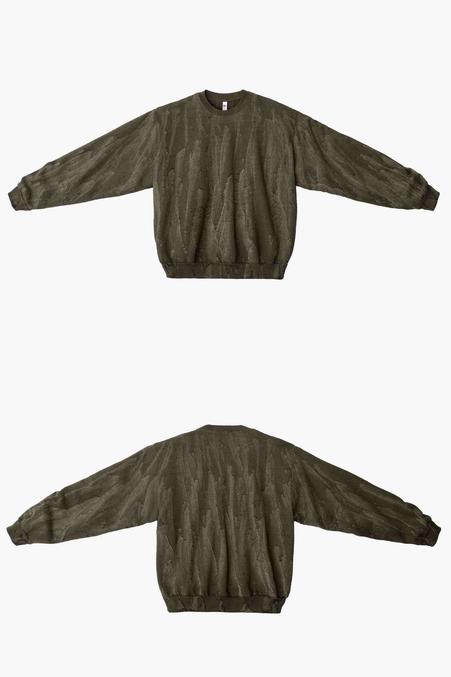14oz Fleece Crewneck Drip Dye 2