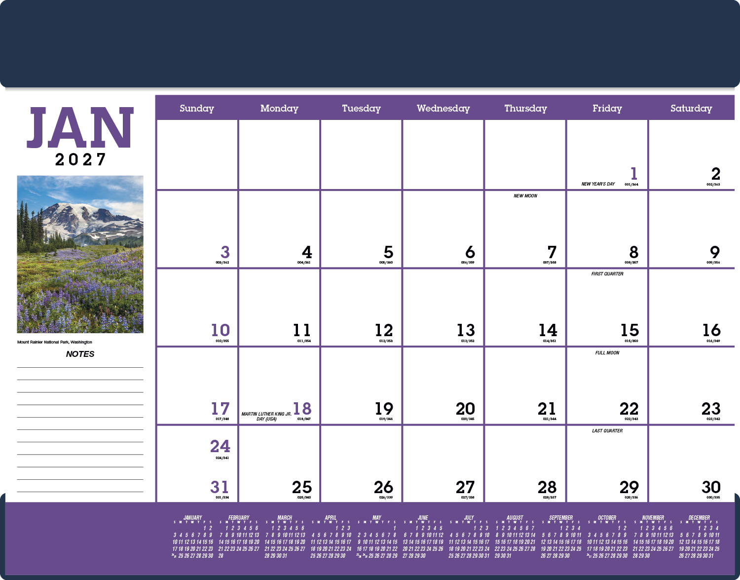 Triumph® Calendars Scenic Desk Pad 29