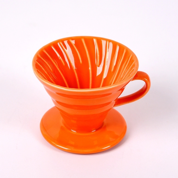 Custom Ceramic Over Coffee Brewing Filter Cone 5