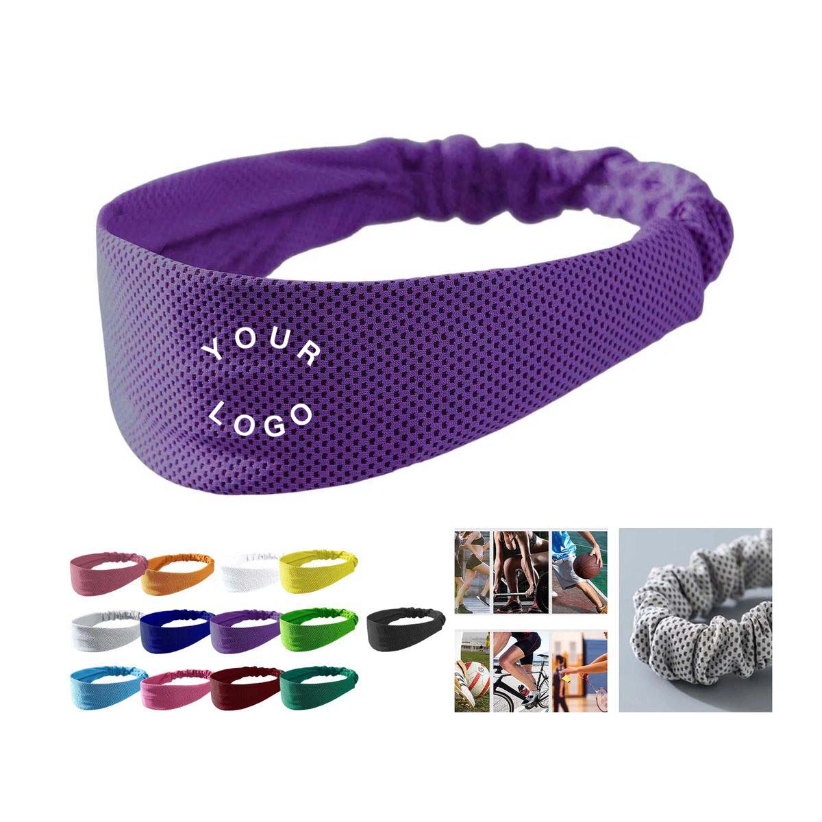 Cooling Polyester Sports Headband for Athletes 16