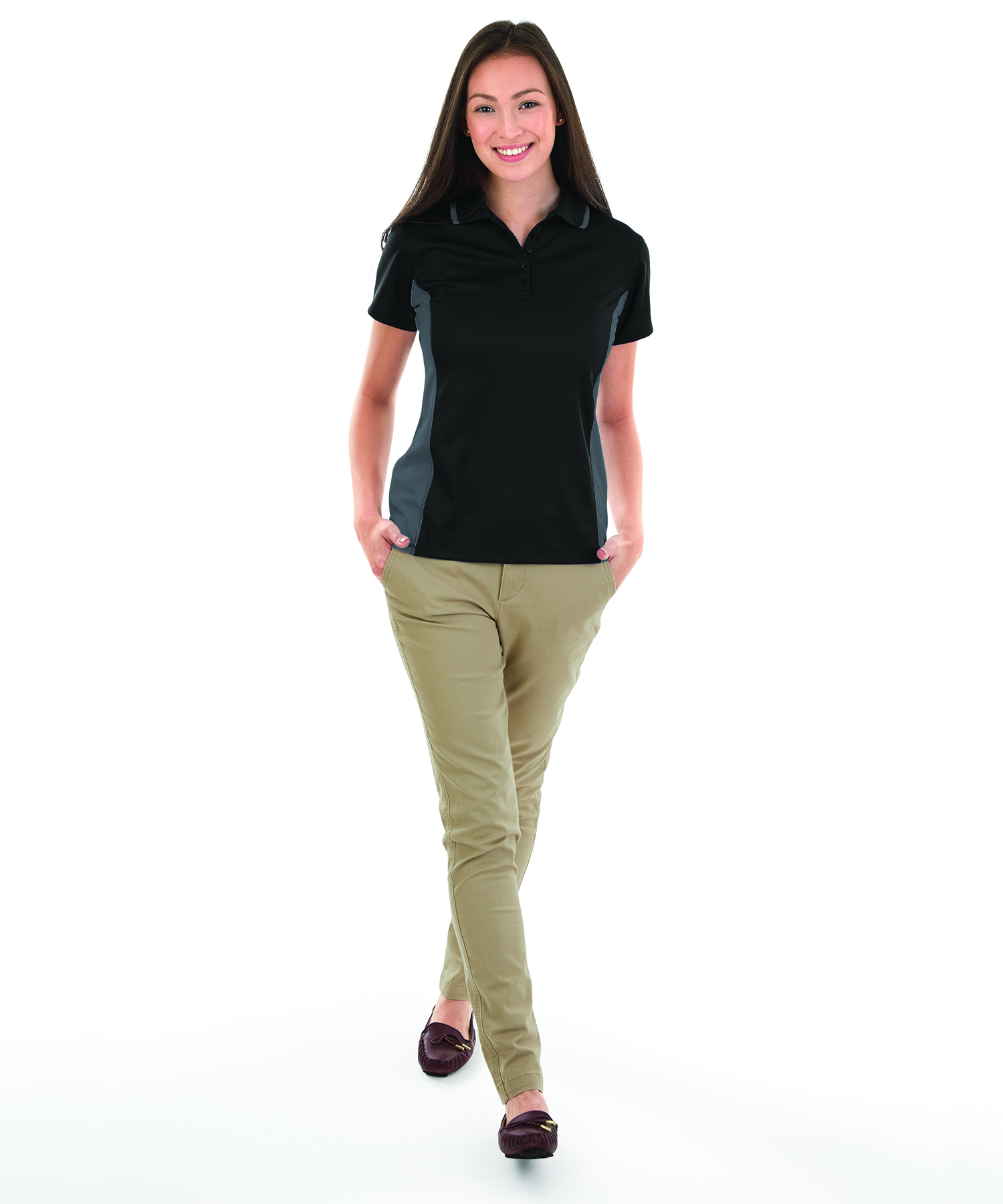 Women's Color Blocked Wicking Polo