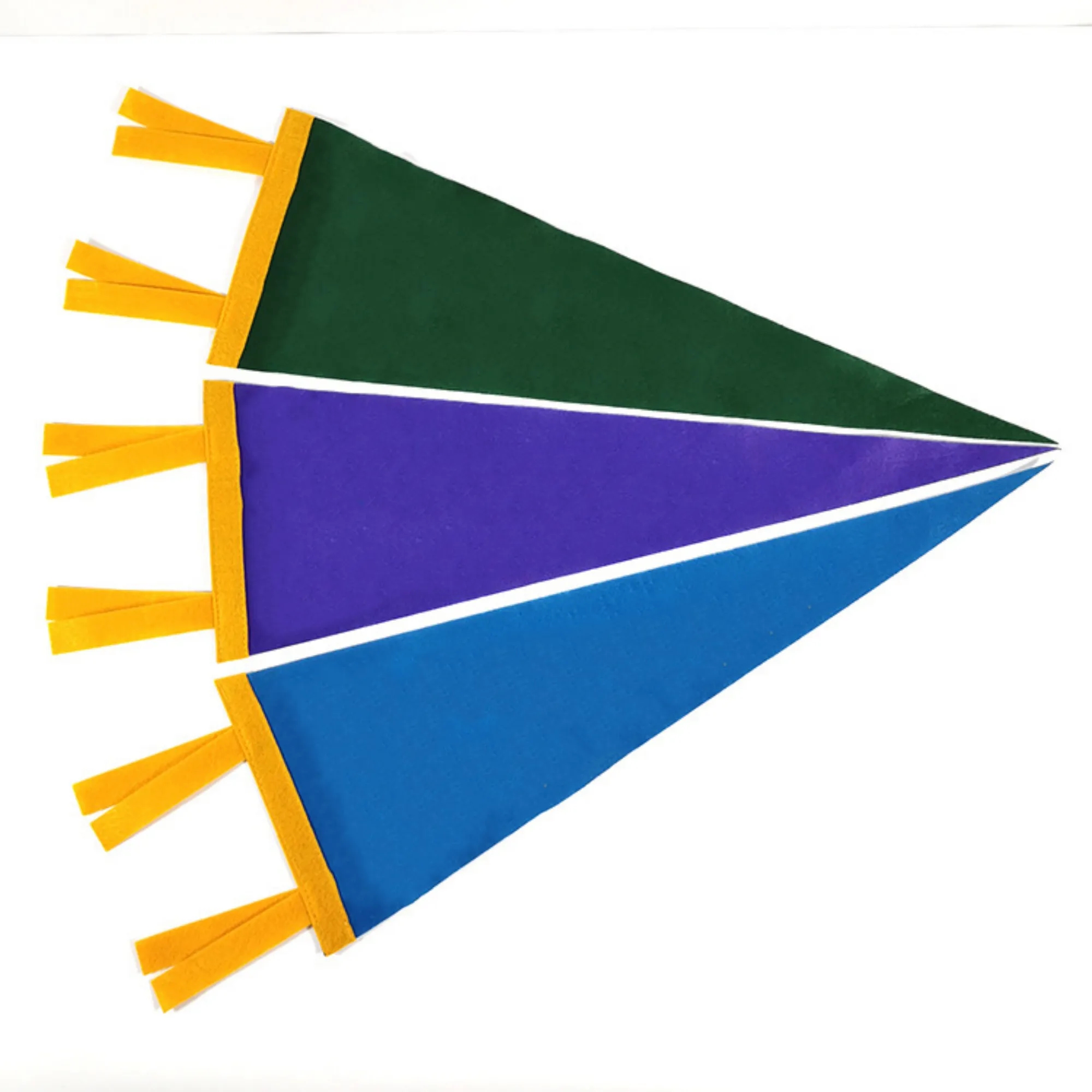 Custom Full Color Triangle Felt Pennat Flags MOQ20 1