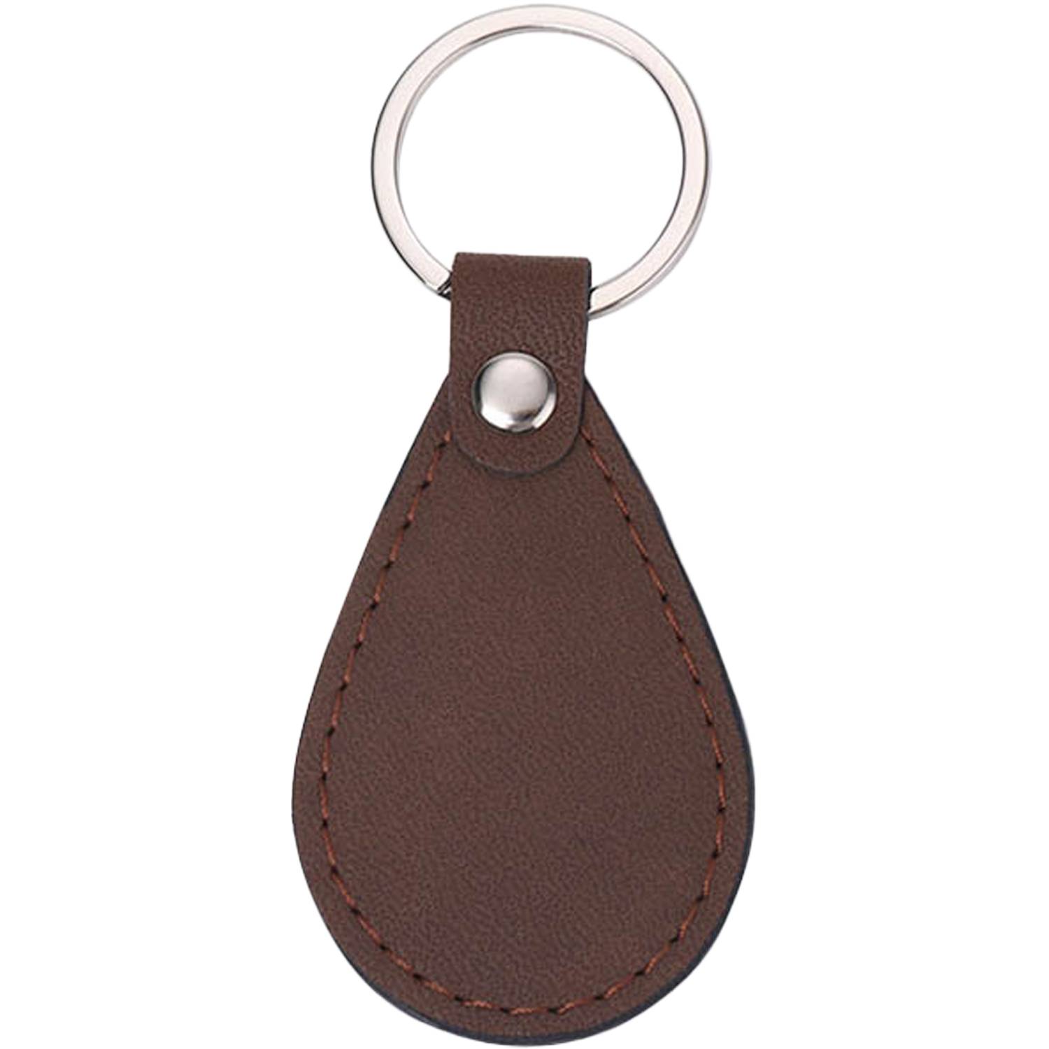 PU Leather Teardrop Car Keychain 2