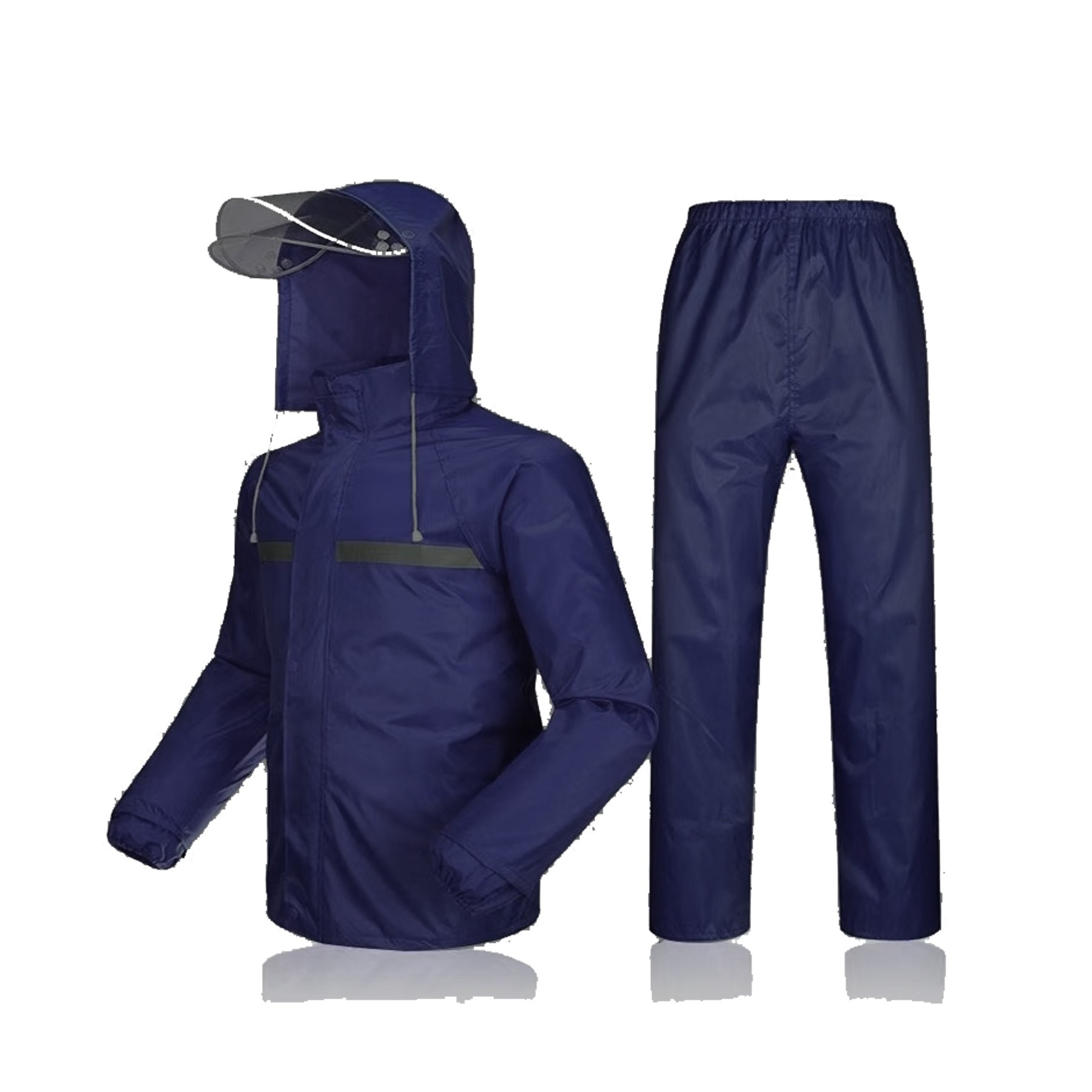 Hooded Reflective Rain Suit Set 5
