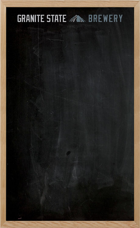 Oak Frame Wall Chalkboard 36"w x 60"h