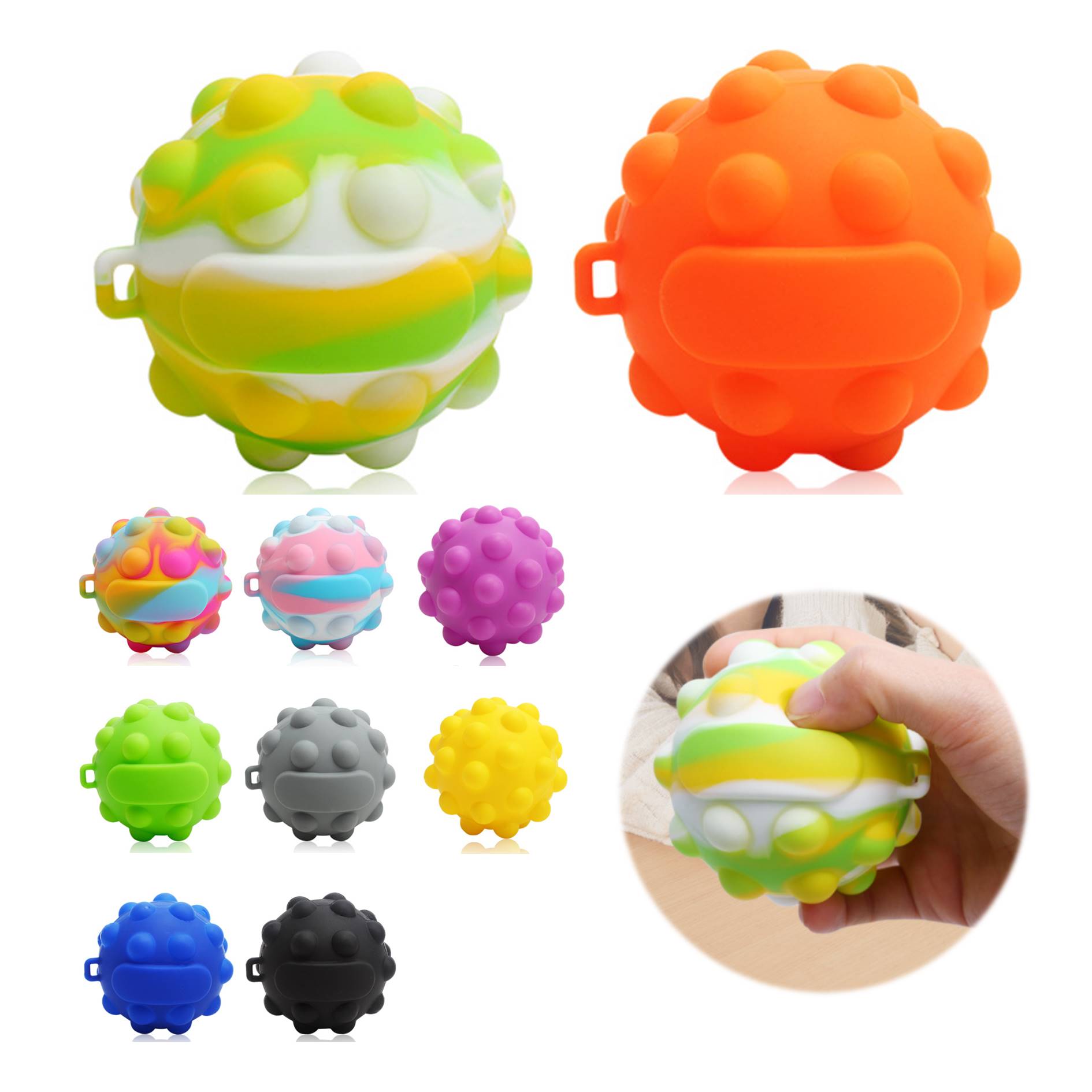 3D Silicone Fidget Pop Ball 3