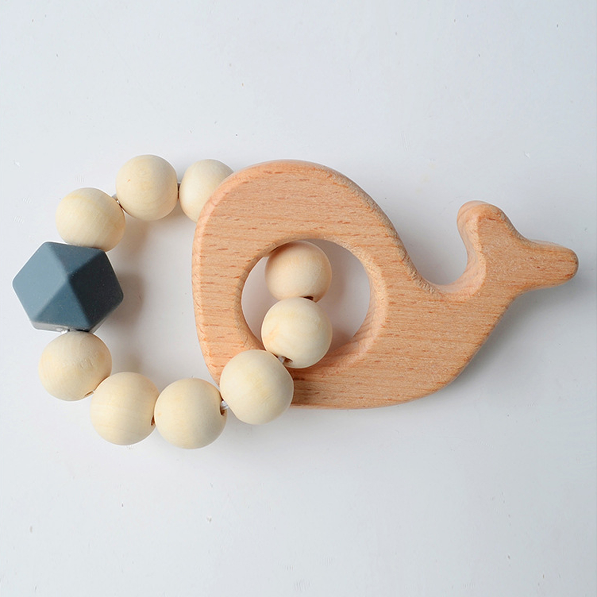 Beech Wood Baby Teether Bracelet Rattle : 3 M+ 9