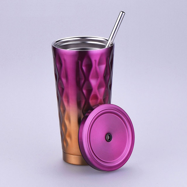 Diamond Design Pattern Stainless Steel Tumbler 16 oz 3