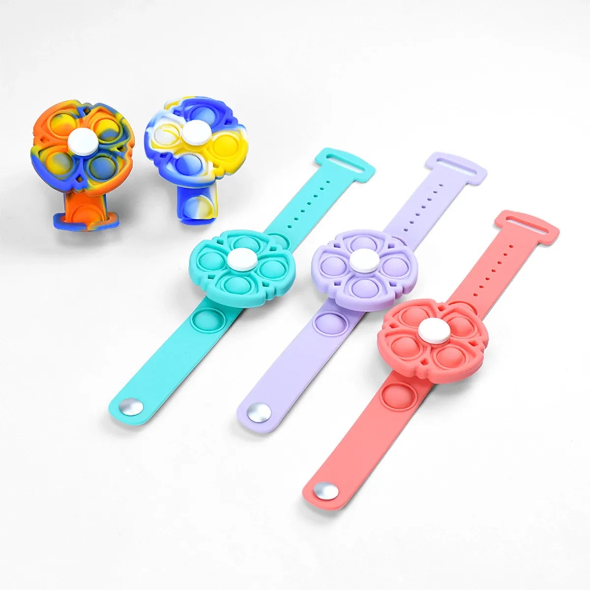Rotatable Fidget Spinner Bracelet Bubble Wearable Toys 1
