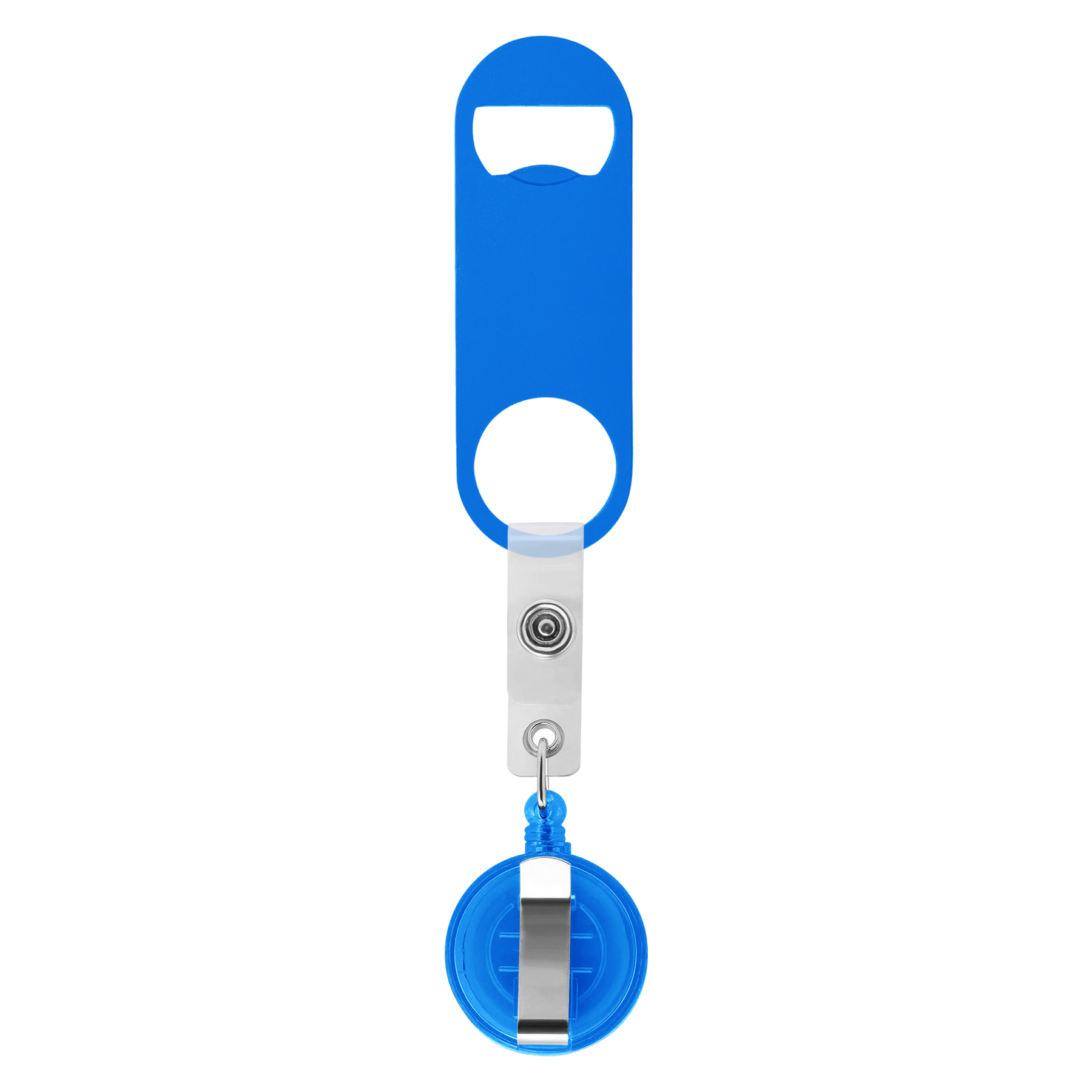 Bottle Opener With Retractable Round Clip 18