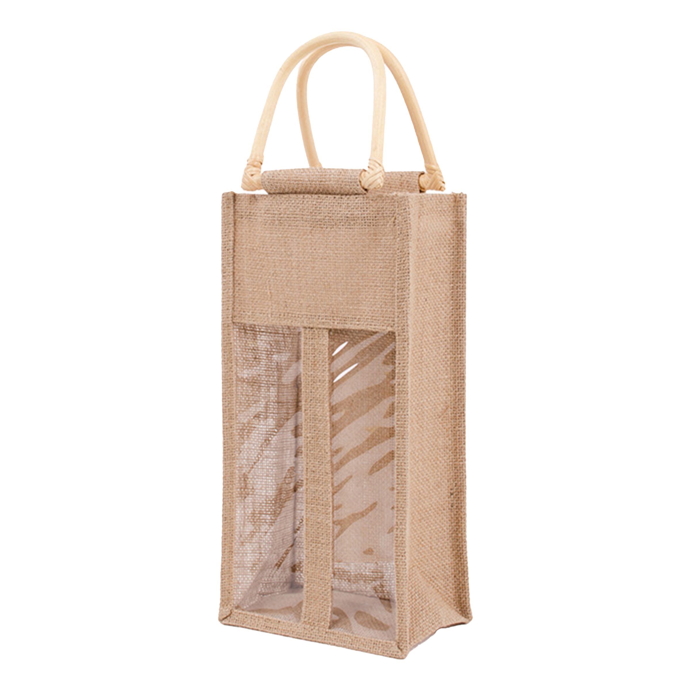 Jute Vintage Red Wine Tote Bag 2