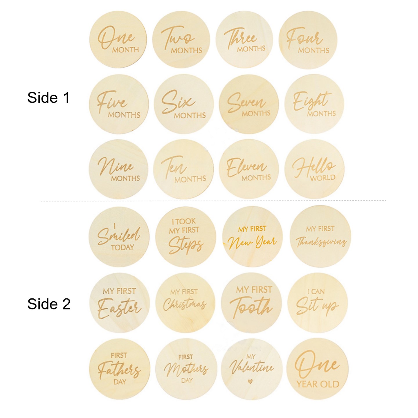 Baby Milestone Cards 12pcs Kit 4