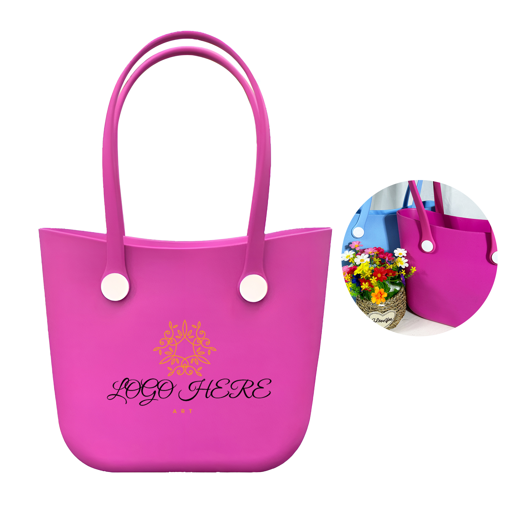 MOQ 20 Crescent Beach Tote Bag EVA Shoulder Basket for Outdoors 1