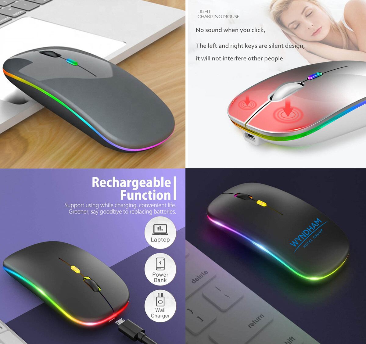 iBank ® Wireless Mouse, LED Dual Mode (Bluetooth 5.1 and 2.4G Wireless) 3
