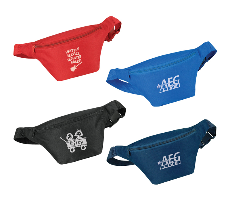 Single Zipper Fanny Pack Polyester Waist Bag 8
