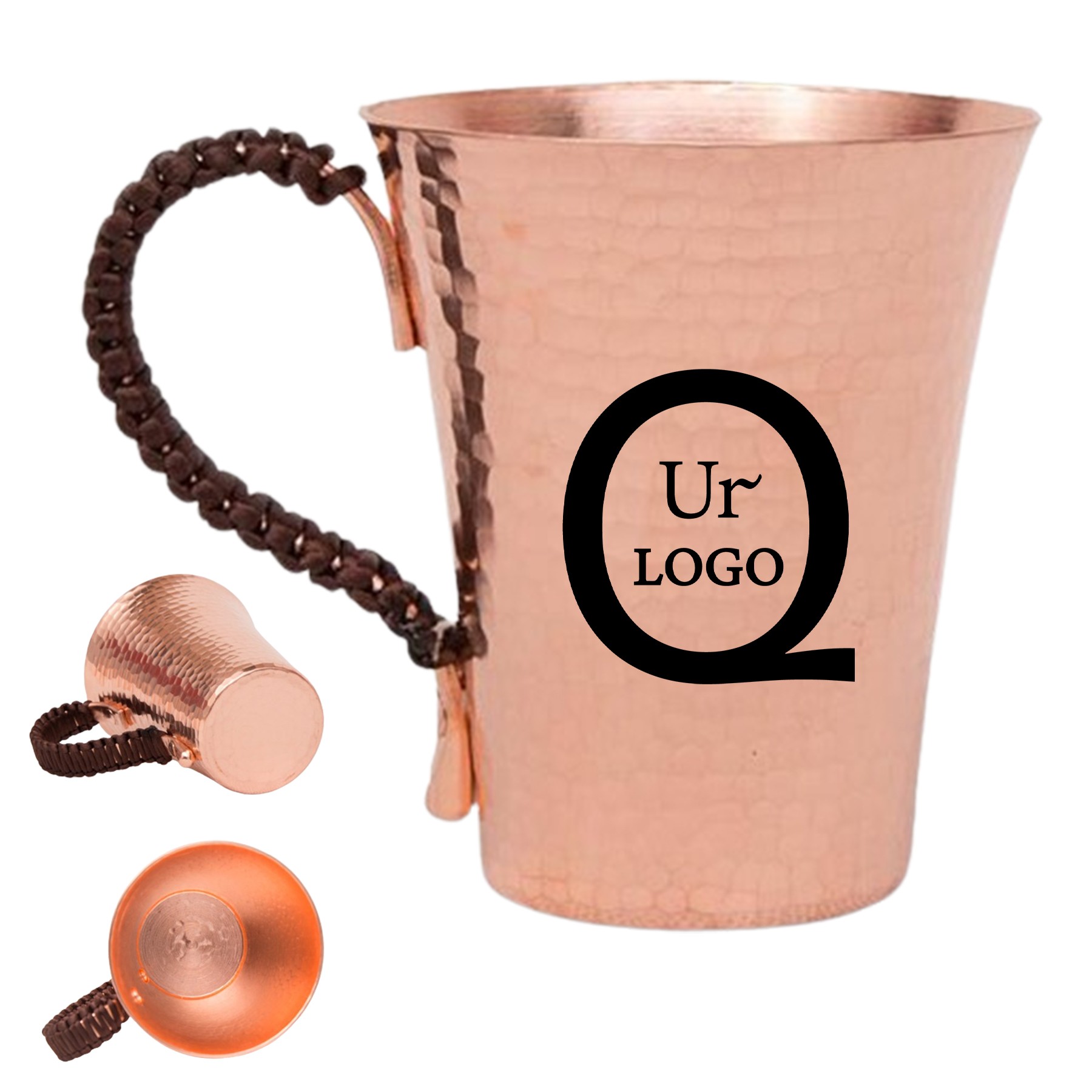 11.8 Oz. Solid Copper Mug W/Handle