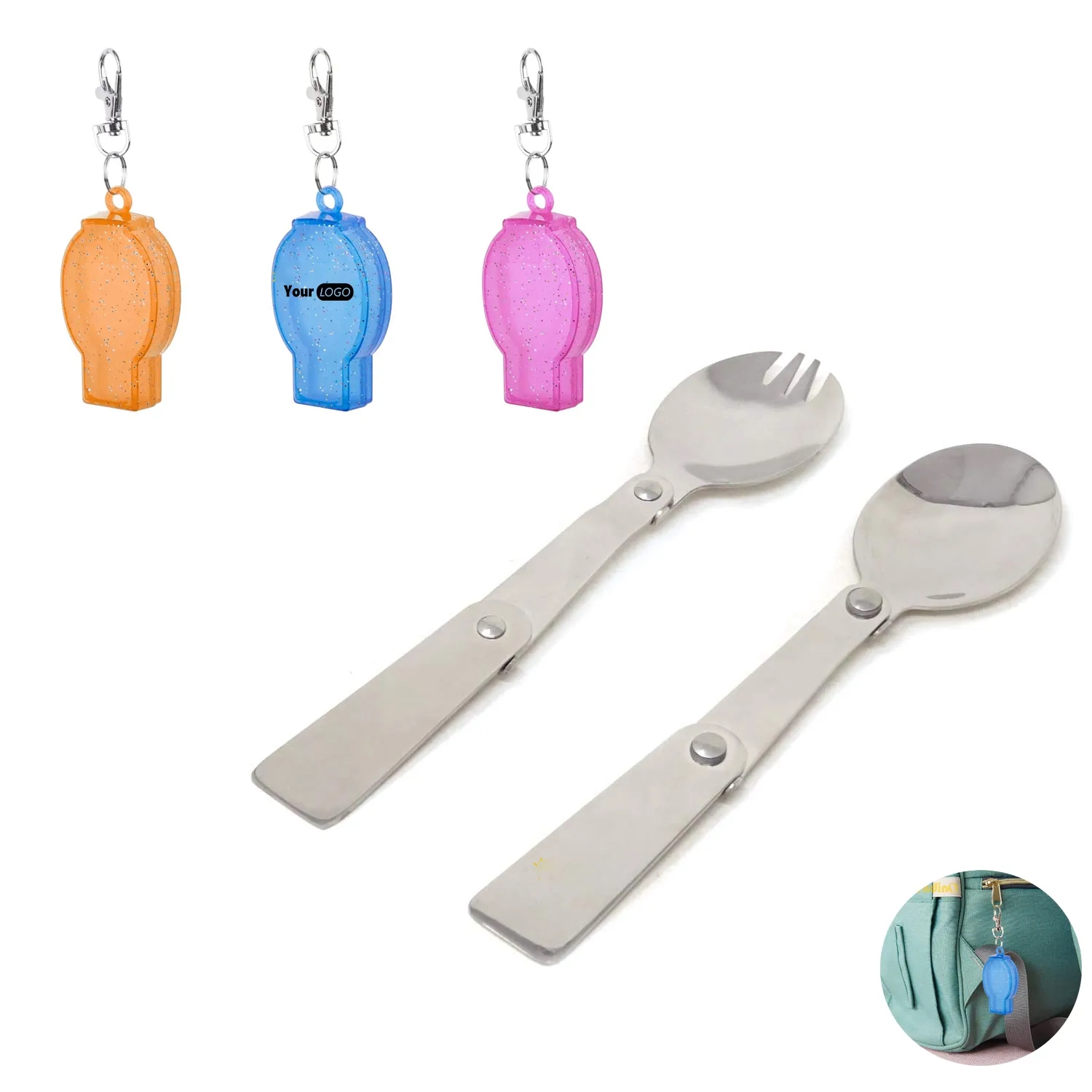 Camping Folding Spoon Fork Outdoor 2