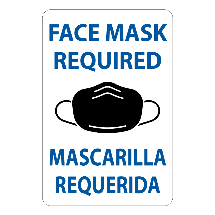 Mask Required Wall Sign Spanish/English